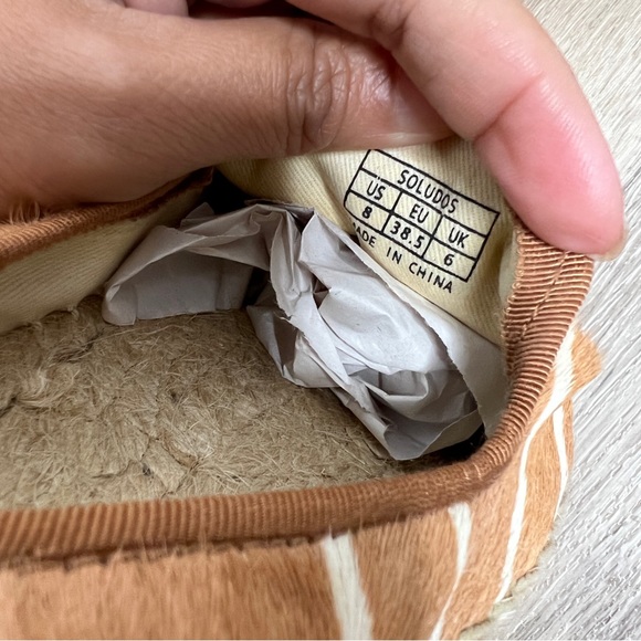 Soludos Genuine Calf Hair Espadrilles Size 8 - Picture 11 of 13